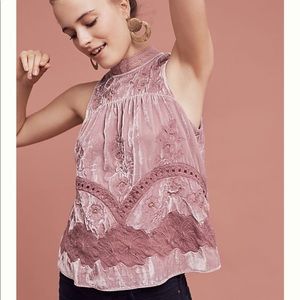[Anthropologie] Floreat Myleen Velvet Top